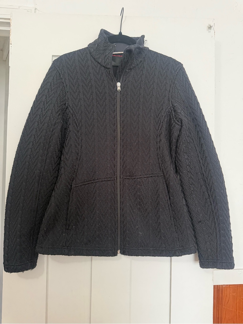 Spyder Black Quilted Zip-Front Utility Jacket